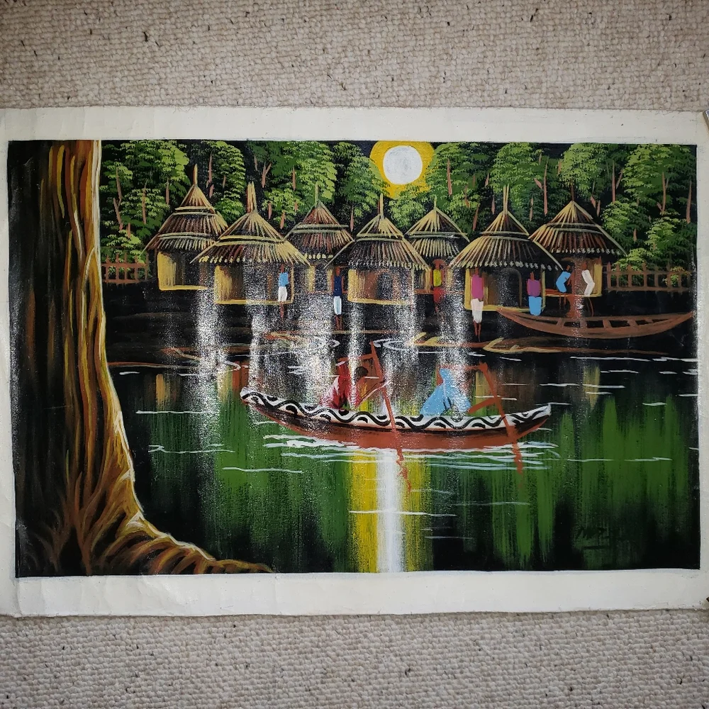 Ghana original oil painting on canvas